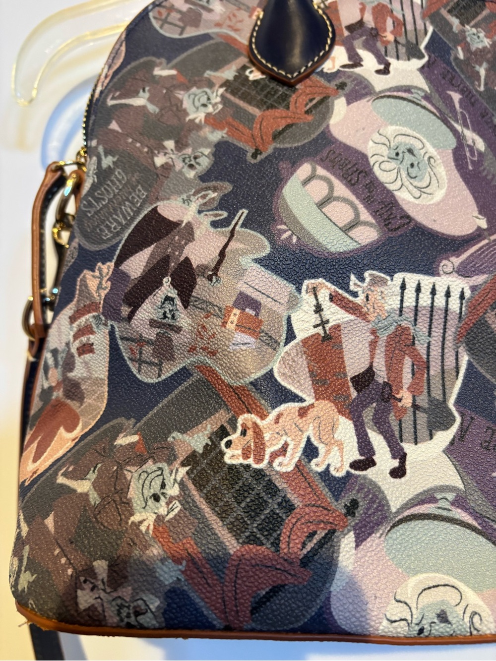 Dooney & Bourke Haunted Mansion Satchel with Navy Trim - Picture 3 of 13